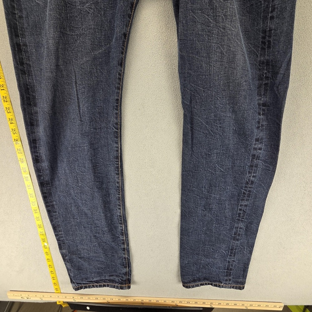 Selvedge Jeans Mens 33x34 Blue Pepe Crunch DLX Button Fly Regular Straight - Picture 10 of 16